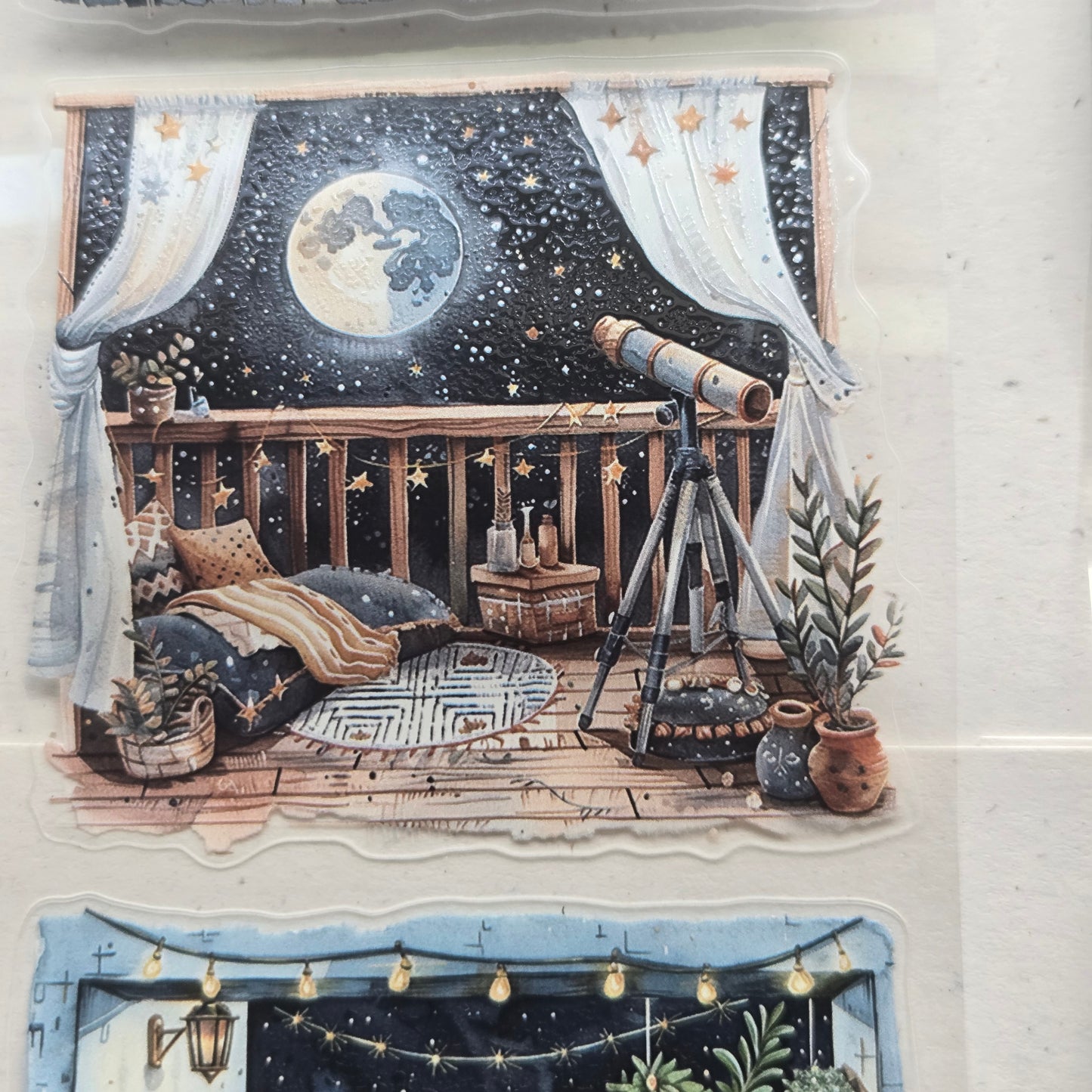 London Gifties Cosy Stargazing Night Nooks 7cm kiss cut PET tape