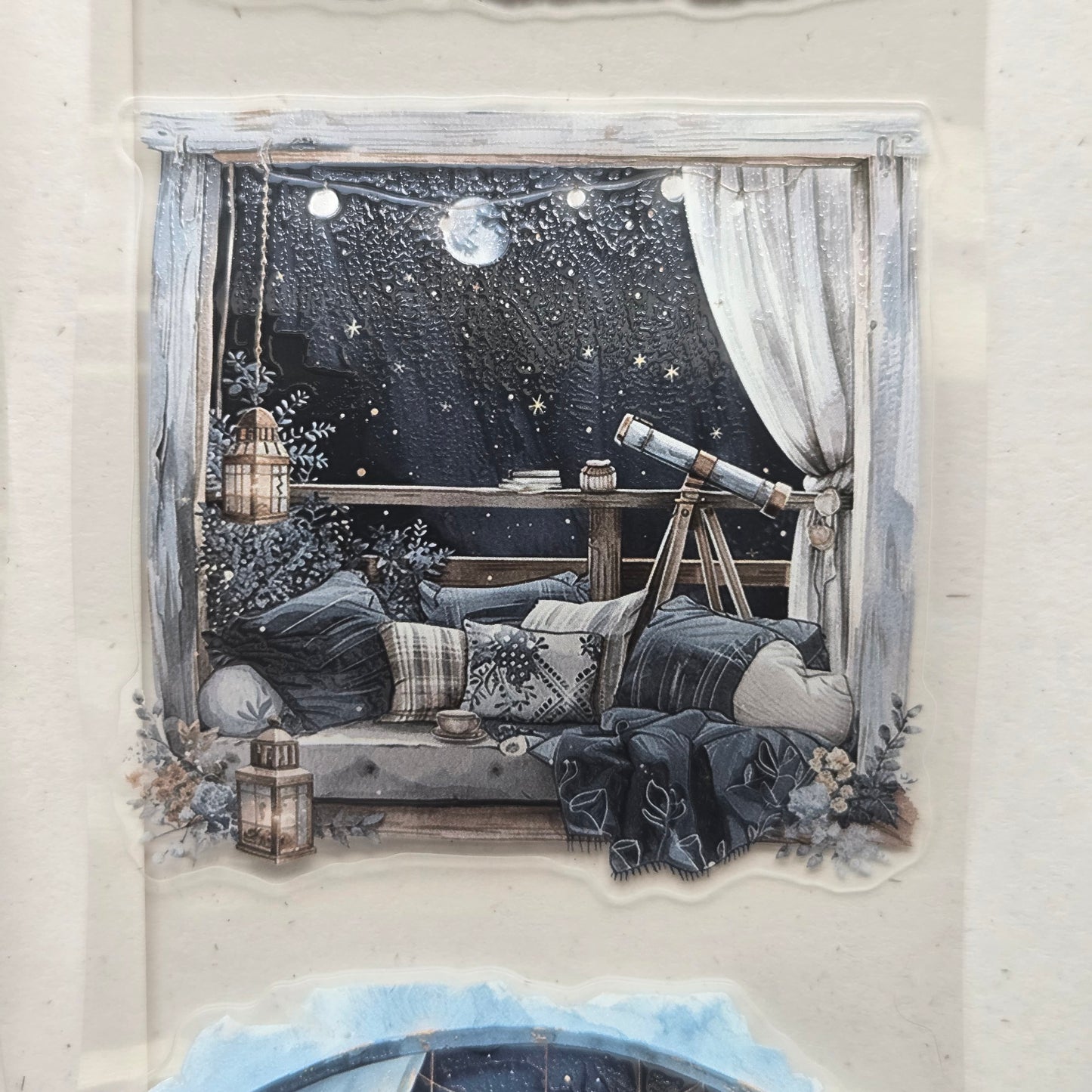London Gifties Cosy Stargazing Night Nooks 7cm kiss cut PET tape