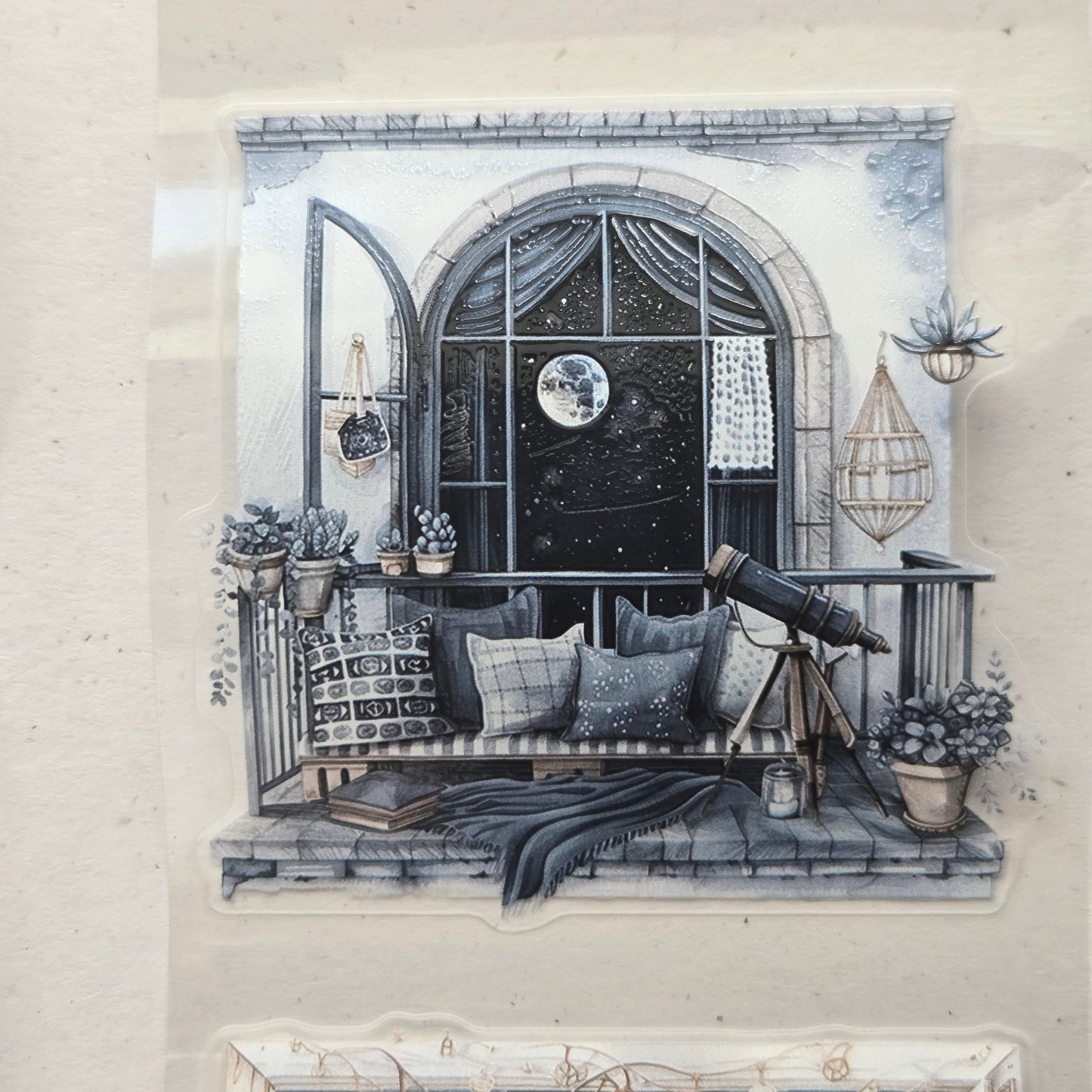 London Gifties Cosy Stargazing Night Nooks 7cm kiss cut PET tape
