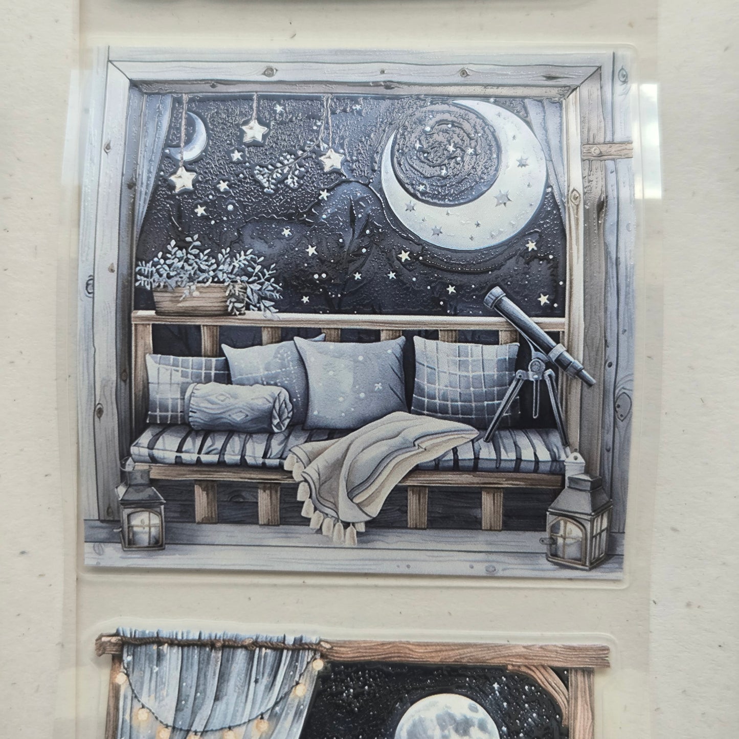 London Gifties Cosy Stargazing Night Nooks 7cm kiss cut PET tape