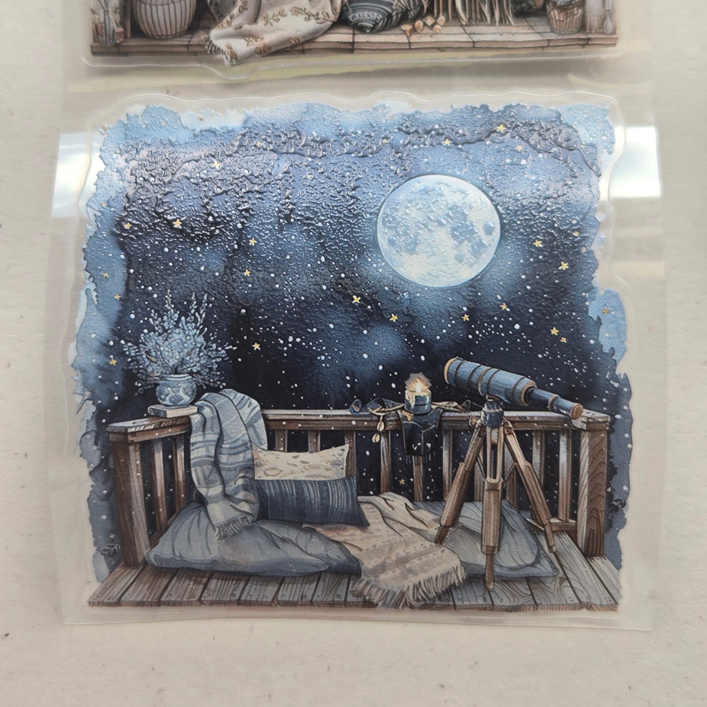London Gifties Cosy Stargazing Night Nooks 7cm kiss cut PET tape