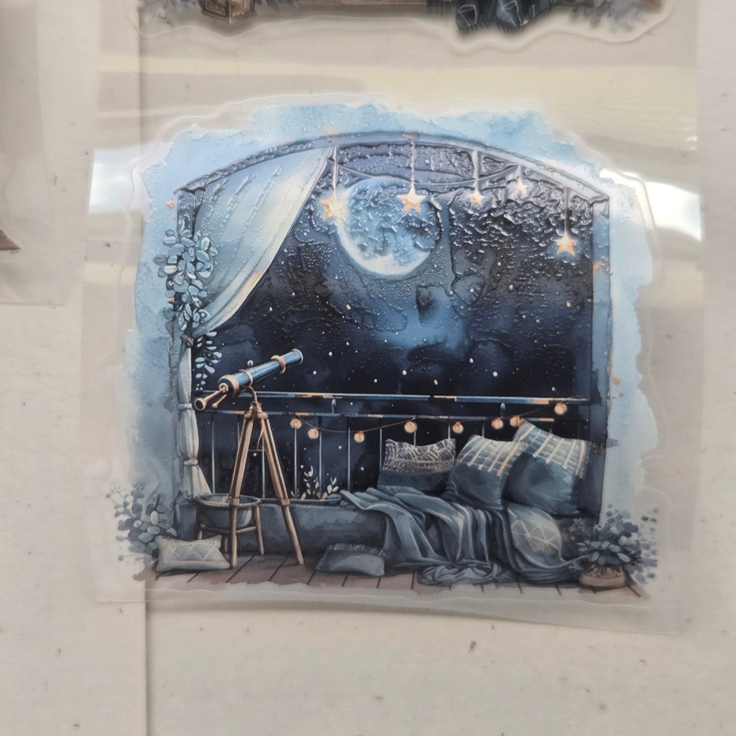 London Gifties Cosy Stargazing Night Nooks 7cm kiss cut PET tape