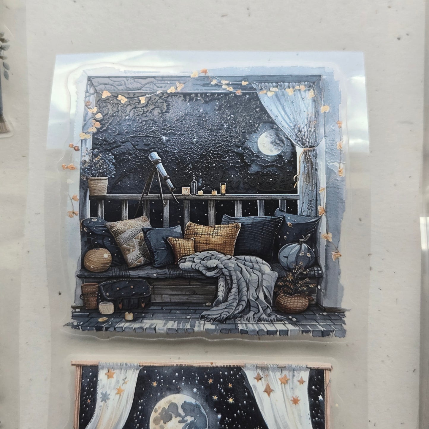 London Gifties Cosy Stargazing Night Nooks 7cm kiss cut PET tape