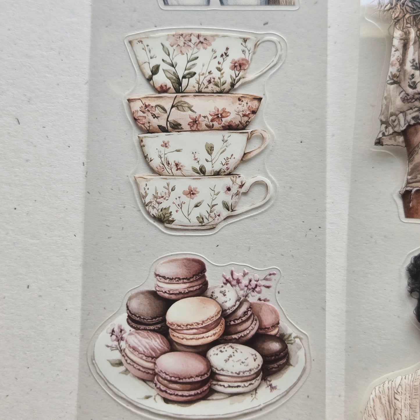 London Gifties Gentle Beige Early Florals 6cm kiss cut PET tape