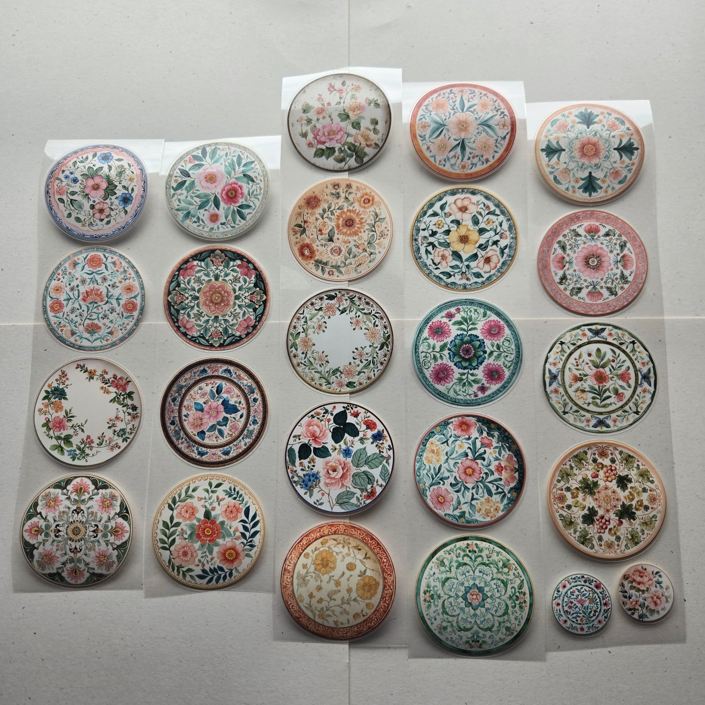 London Gifties Gorgeous Vintage Plates 6cm Wide Kiss Cut Ink PET Tape