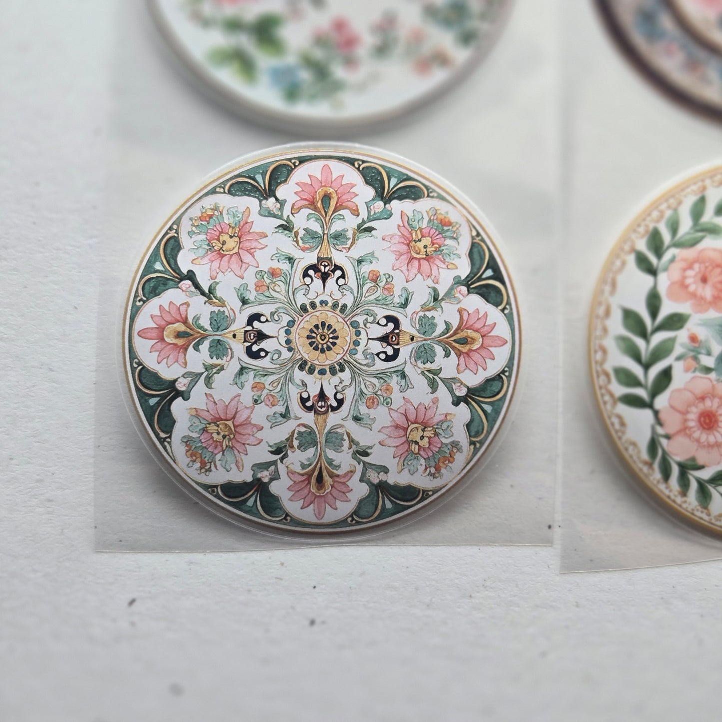 London Gifties Gorgeous Vintage Plates 6cm Wide Kiss Cut Ink PET Tape