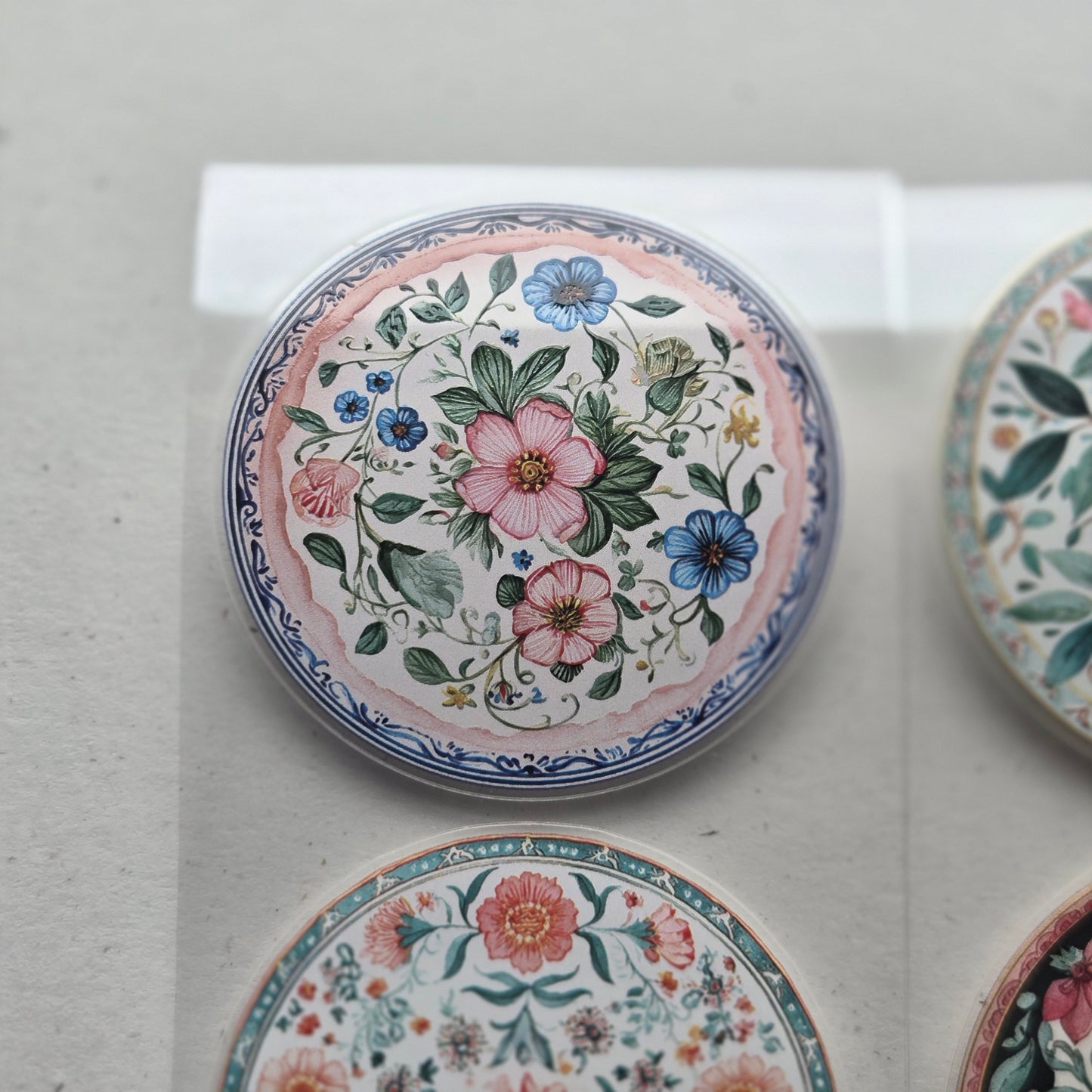 London Gifties Gorgeous Vintage Plates 6cm Wide Kiss Cut Ink PET Tape