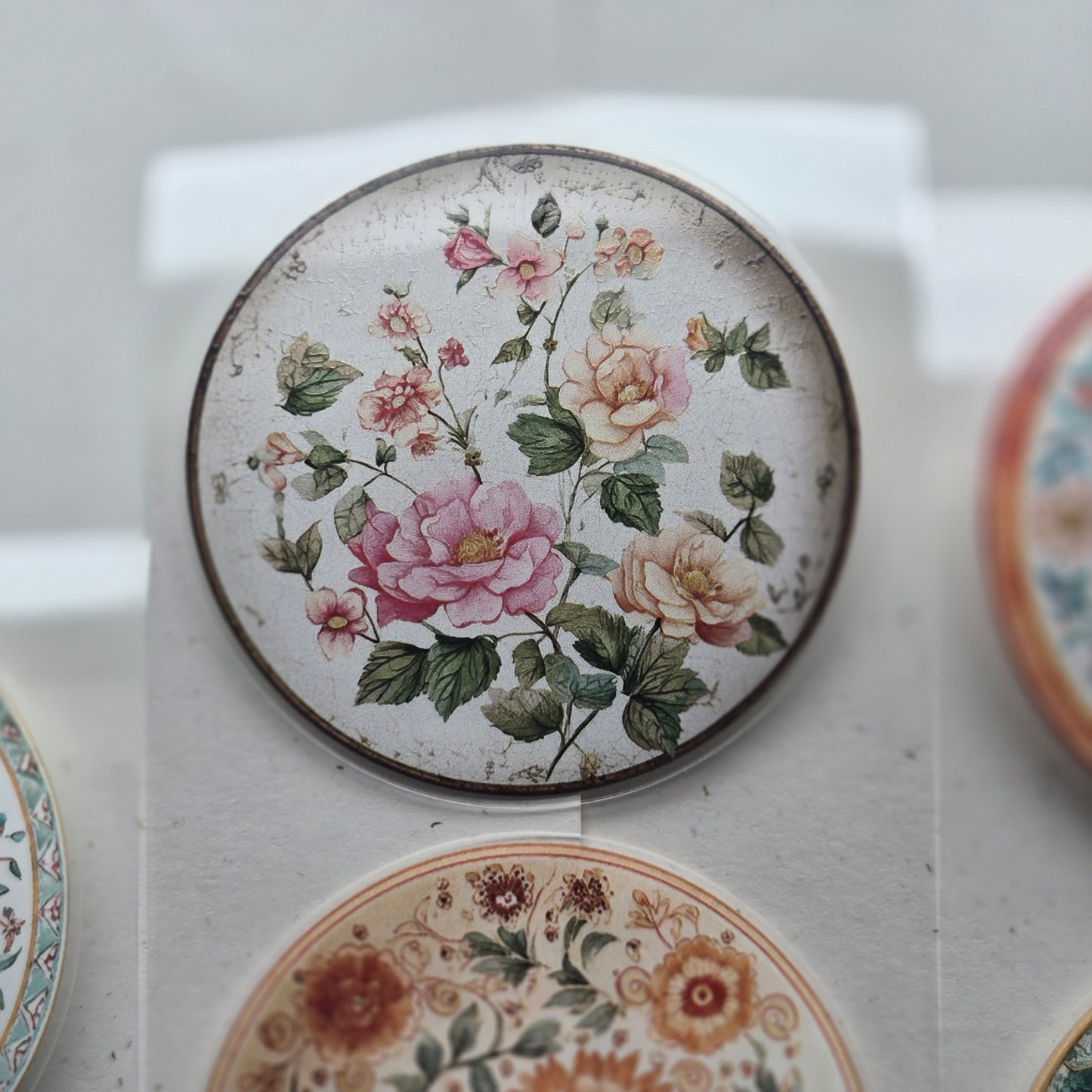London Gifties Gorgeous Vintage Plates 6cm Wide Kiss Cut Ink PET Tape