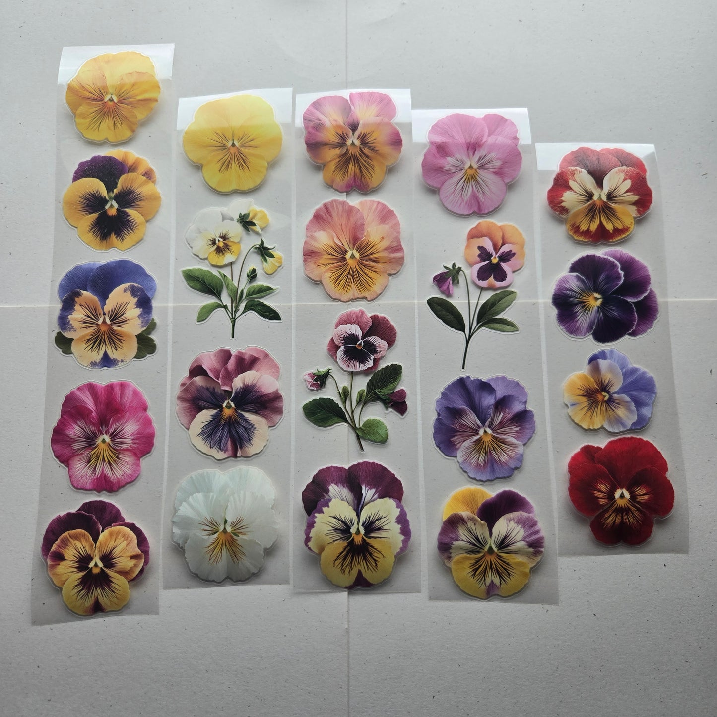 London Gifties Cheerful Summer Pansy 6cm Wide Kiss Cut Ink PET Tape