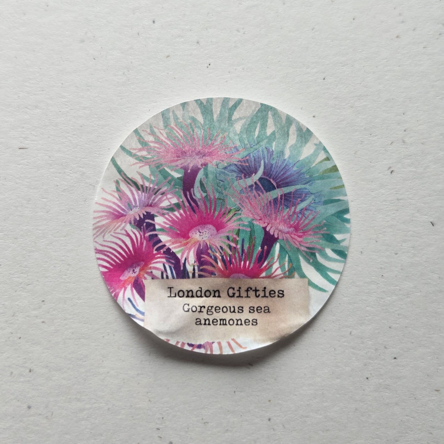 London Gifties Gorgeous Sea Anemones 6cm Wide Kiss Cut Ink PET Tape