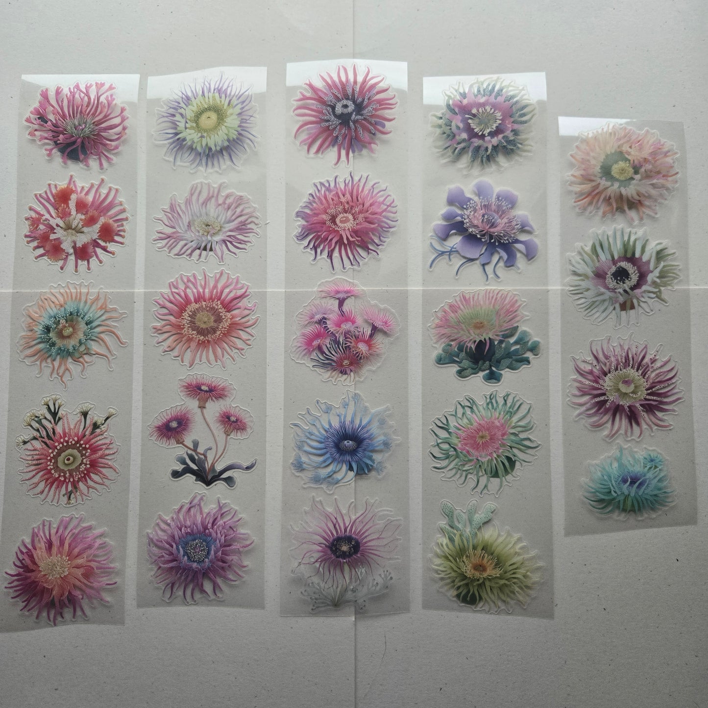 London Gifties Gorgeous Sea Anemones 6cm Wide Kiss Cut Ink PET Tape