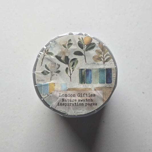 London Gifties Nature Swatch Inspiration Pages 6cm Wide Kiss Cut Ink PET Tape