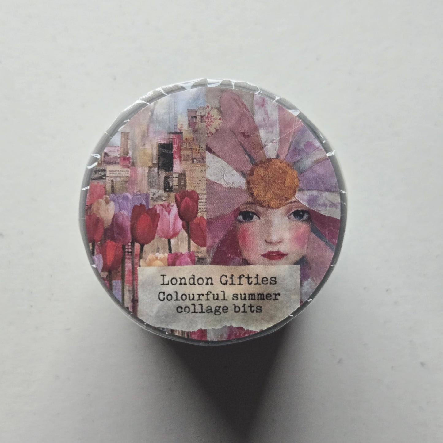 London Gifties Colourful Summer Collage Bits 6cm Wide Kiss Cut Ink PET Tape