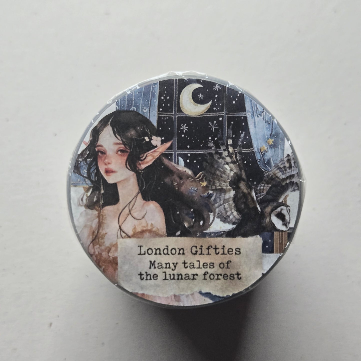 London Gifties Many Tales Of The Lunar Forest 6cm Wide Kiss Cut Ink PET Tape