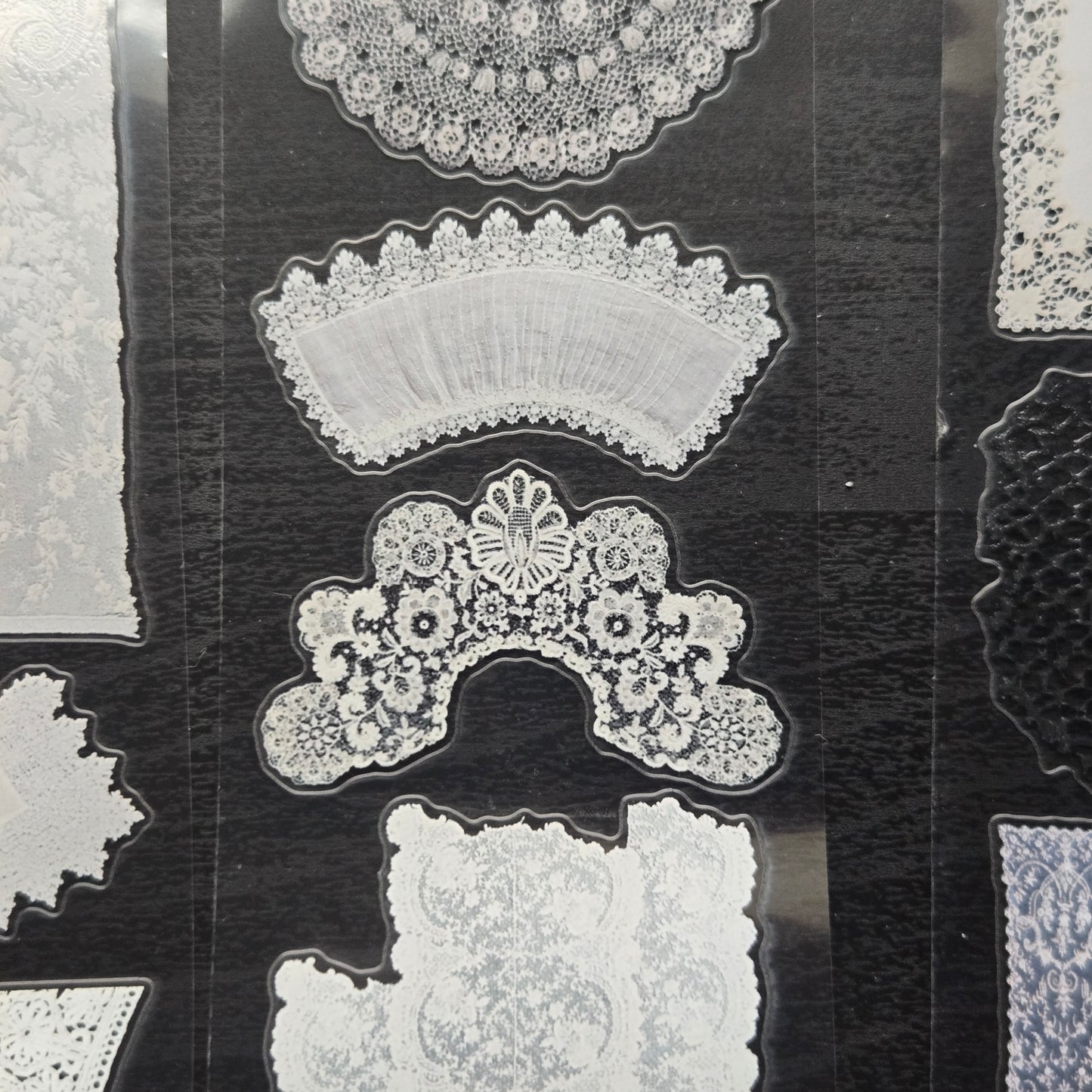 London Gifties Authentic Vintage Lace Archives 6cm Wide Kiss Cut Ink PET Tape
