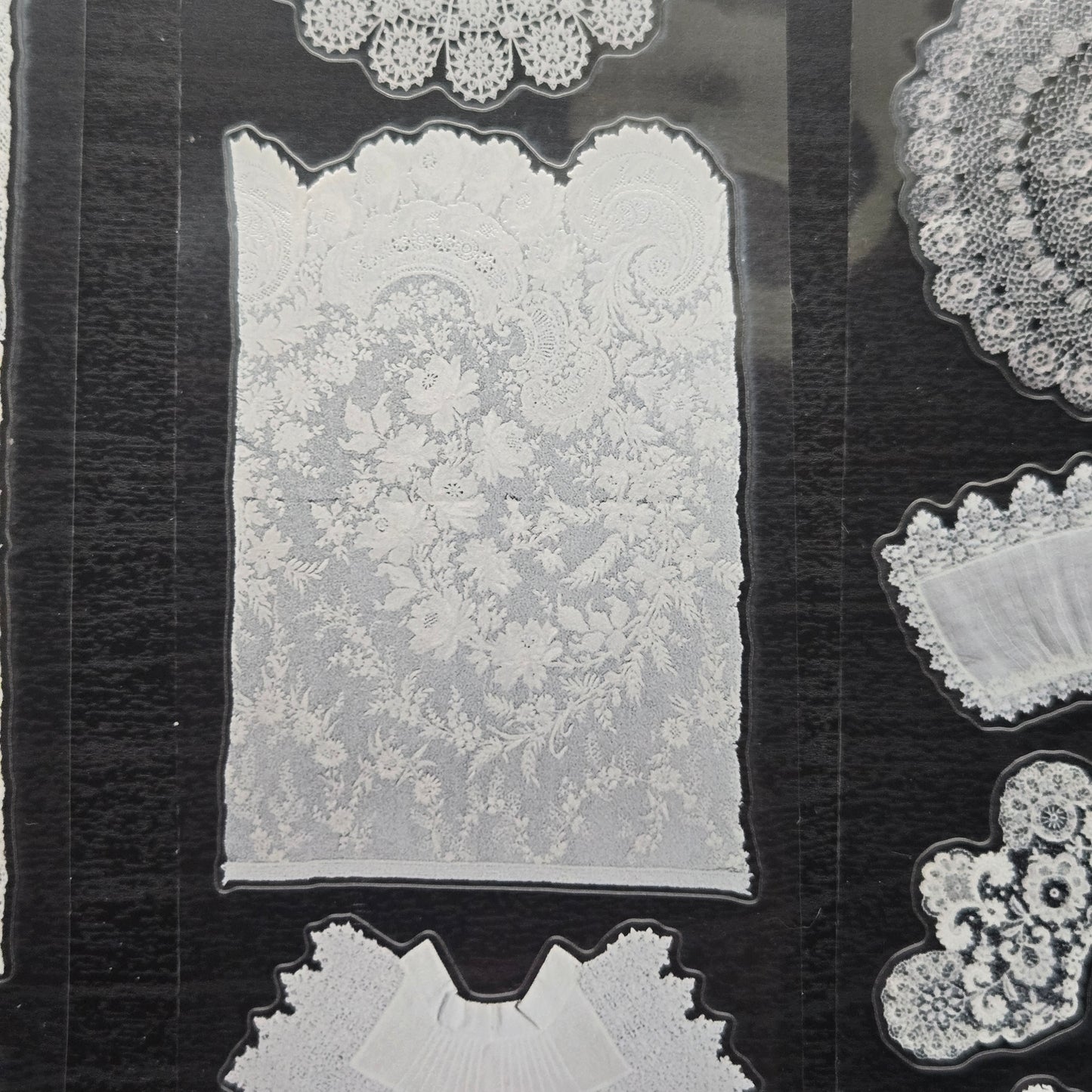 London Gifties Authentic Vintage Lace Archives 6cm Wide Kiss Cut Ink PET Tape