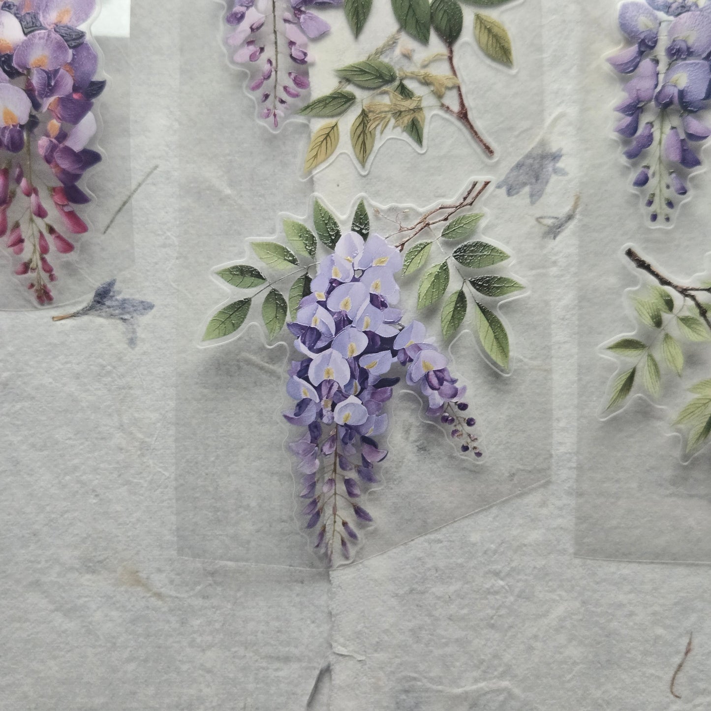 London Gifties English Countryside Wisteria 6cm Wide Kiss Cut Ink PET Tape