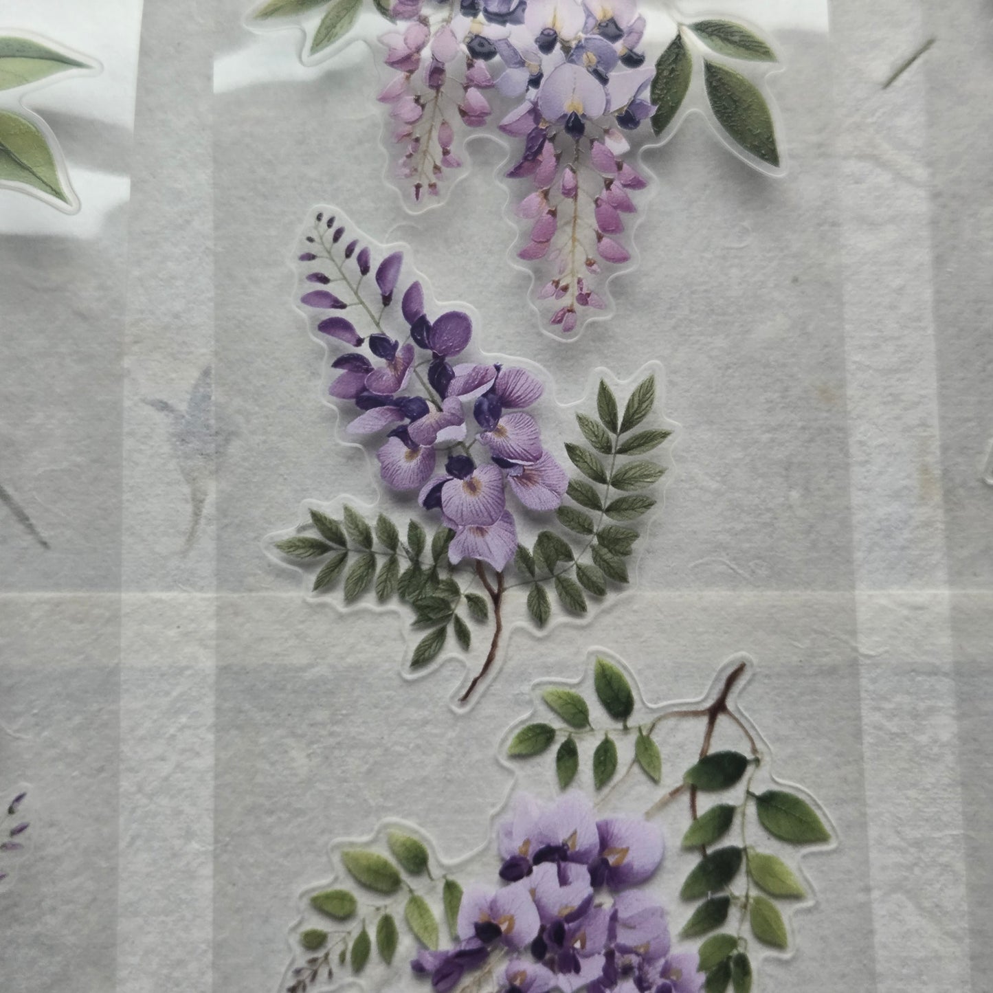 London Gifties English Countryside Wisteria 6cm Wide Kiss Cut Ink PET Tape