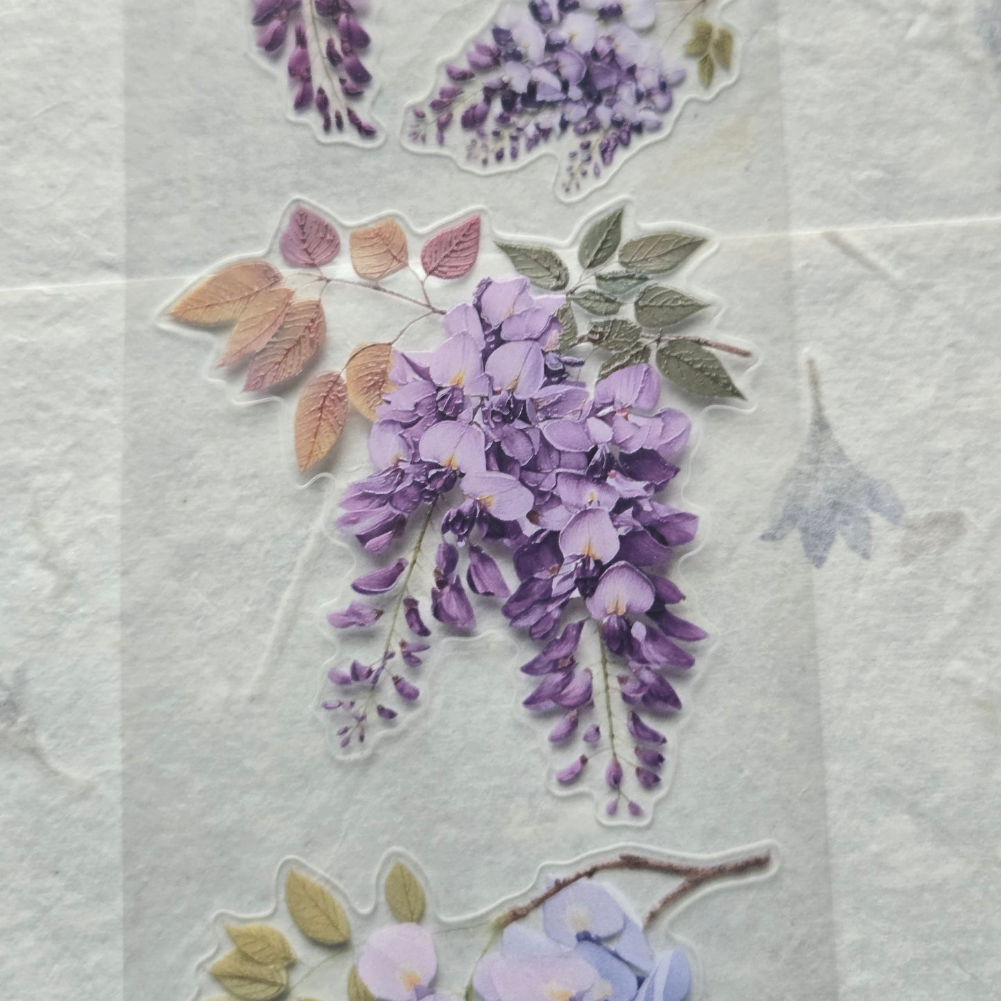 London Gifties English Countryside Wisteria 6cm Wide Kiss Cut Ink PET Tape