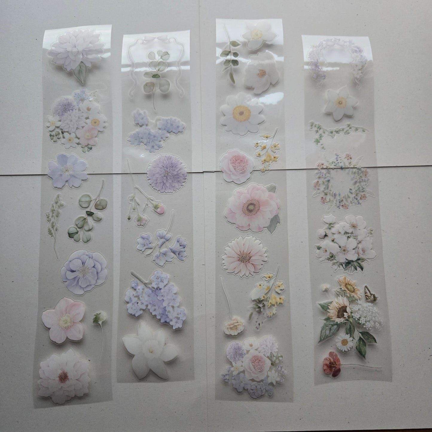 London Gifties Gentle Wild Meadow Blooms 6cm Wide Kiss Cut Ink PET Tape