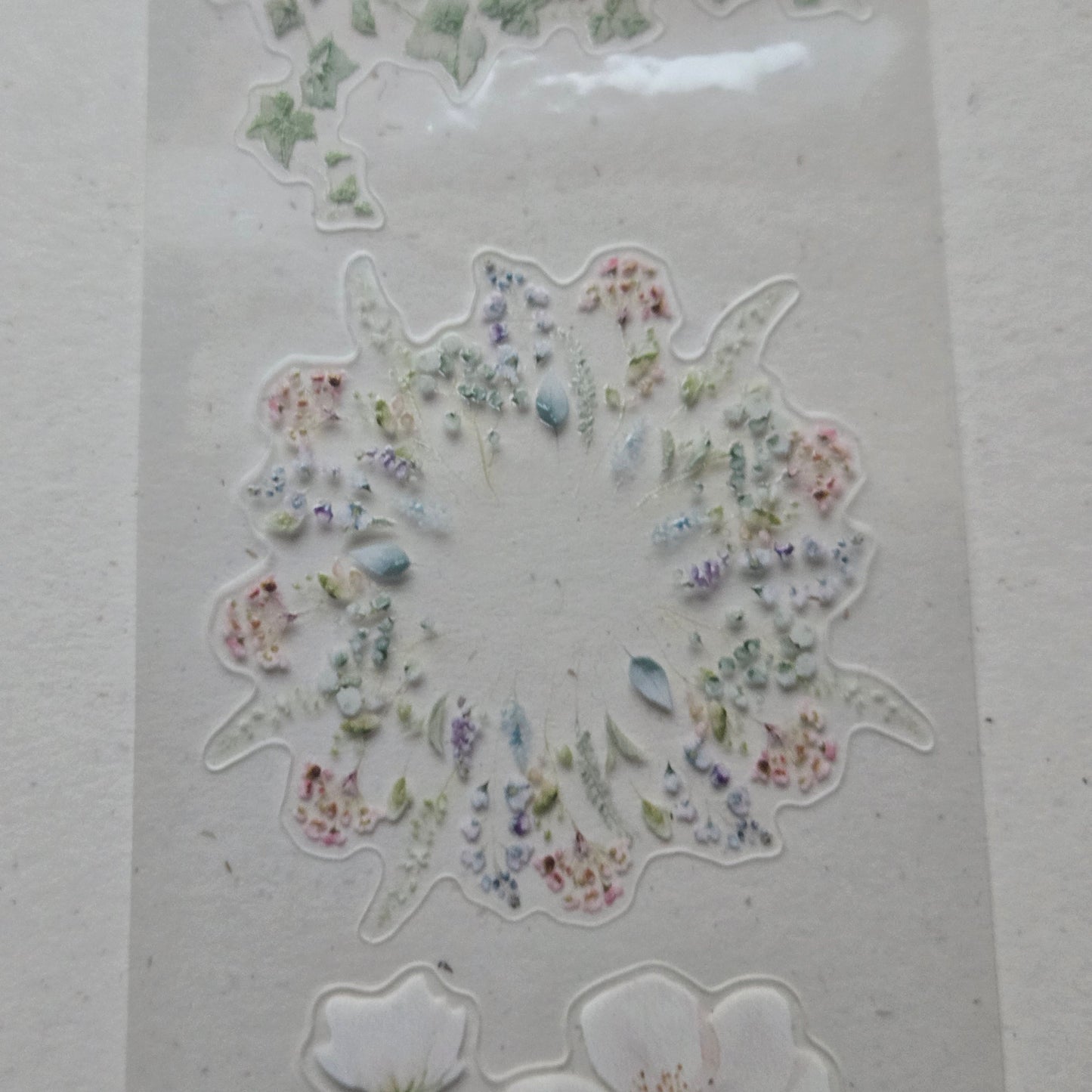 London Gifties Gentle Wild Meadow Blooms 6cm Wide Kiss Cut Ink PET Tape