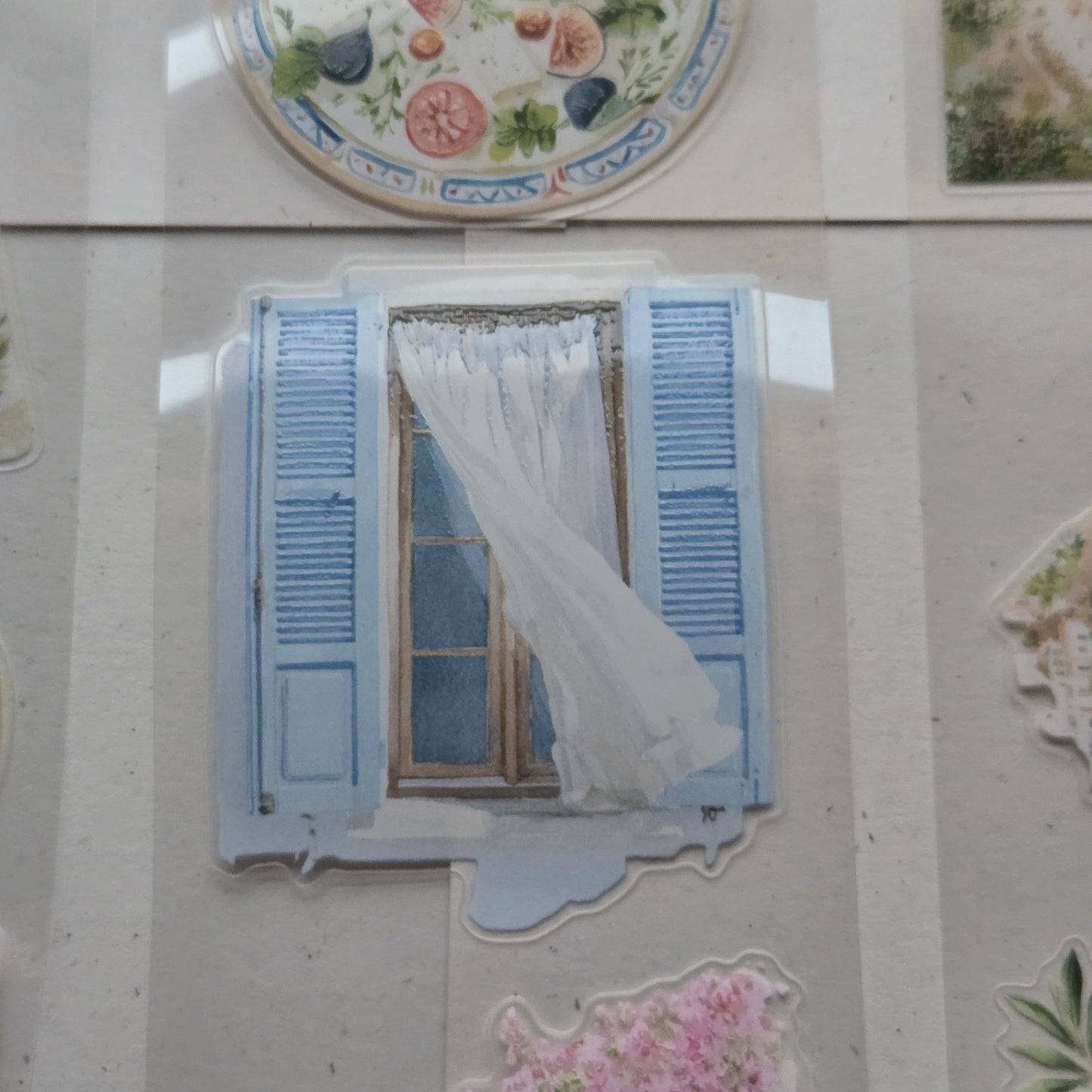 London Gifties Mediterranean Coastal Holiday Time 6cm Wide Kiss Cut Ink PET Tape