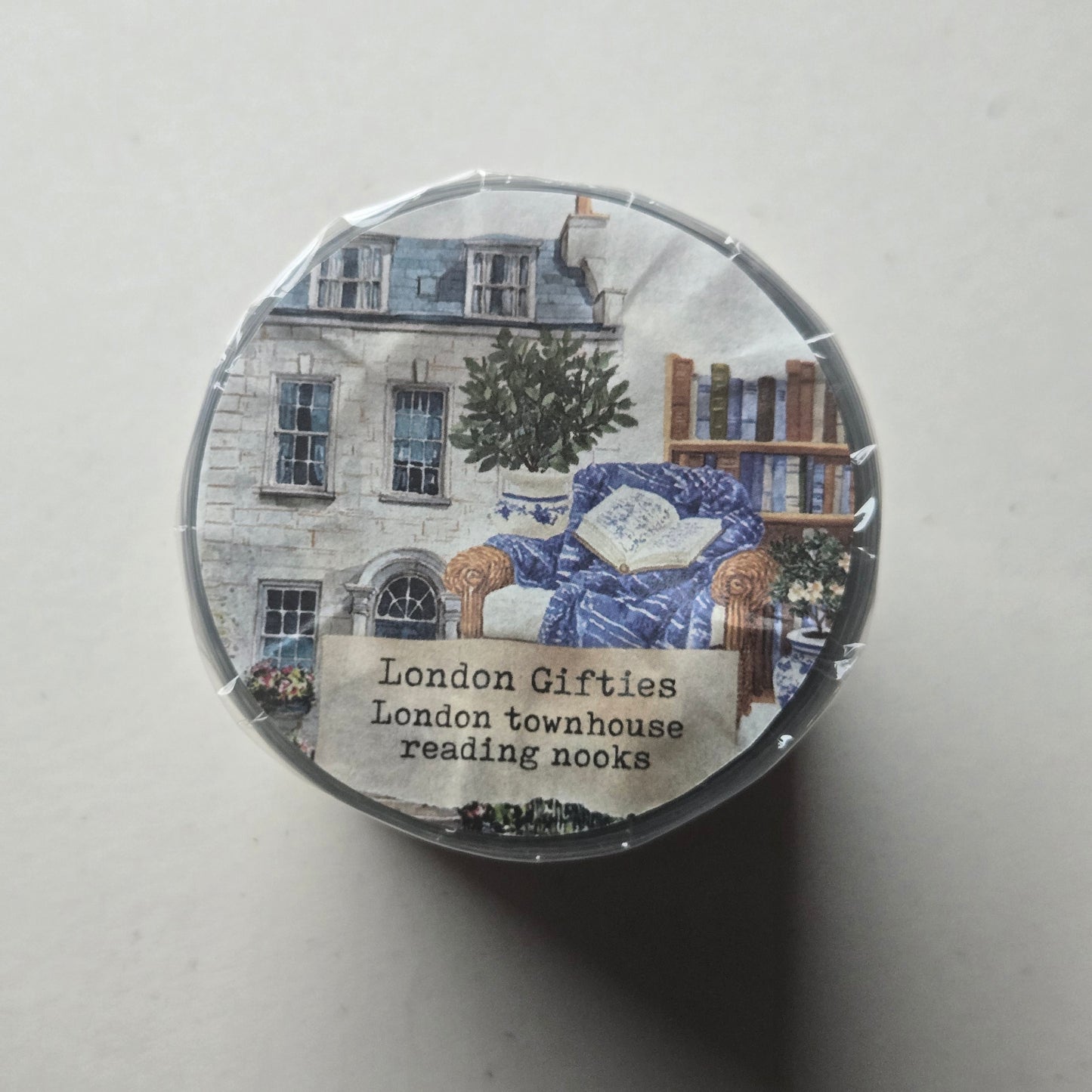 London Gifties London Townhouse Reading Nooks 6cm Wide Kiss Cut Ink PET Tape