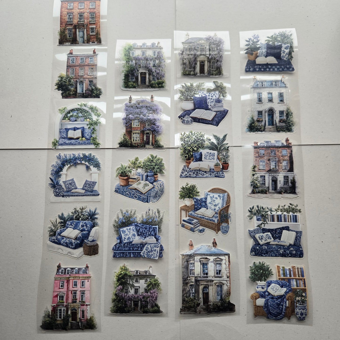 London Gifties London Townhouse Reading Nooks 6cm Wide Kiss Cut Ink PET Tape