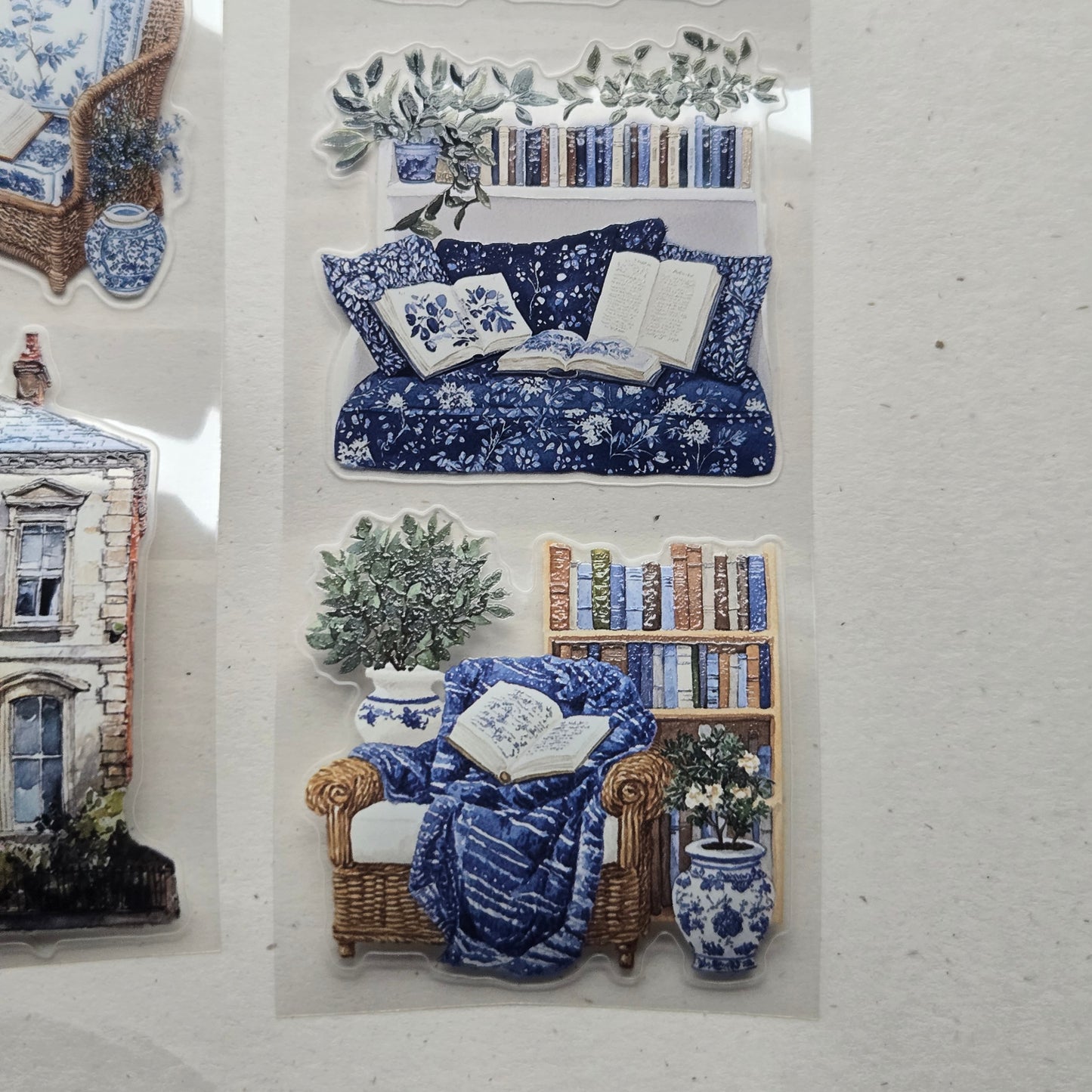 London Gifties London Townhouse Reading Nooks 6cm Wide Kiss Cut Ink PET Tape