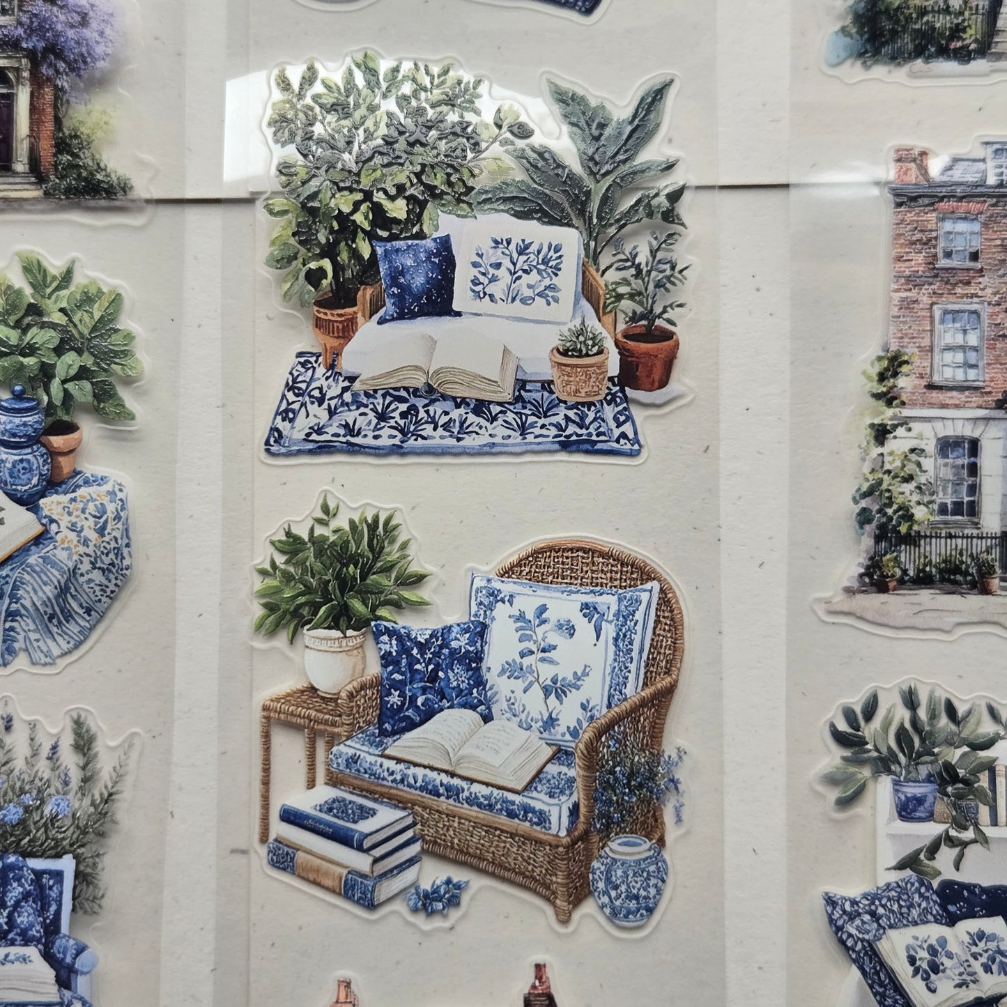 London Gifties London Townhouse Reading Nooks 6cm Wide Kiss Cut Ink PET Tape