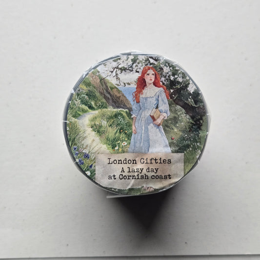 London Gifties A Lazy Day At Cornish Coast 6cm Wide Kiss Cut Ink PET Tape