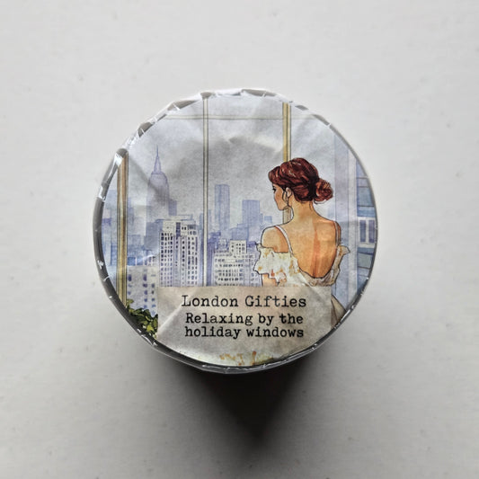 London Gifties Relaxing By The Holiday Windows 6cm Wide Kiss Cut Ink PET Tape