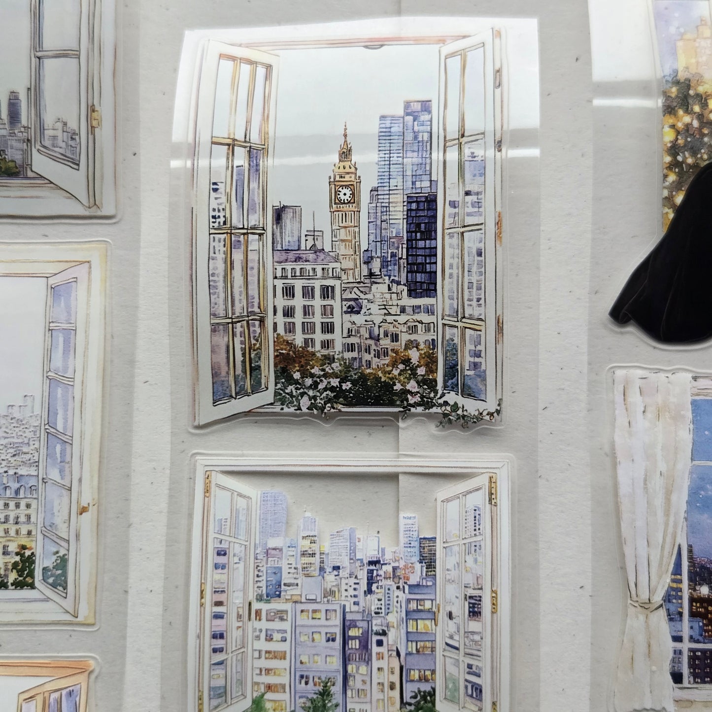 London Gifties Relaxing By The Holiday Windows 6cm Wide Kiss Cut Ink PET Tape