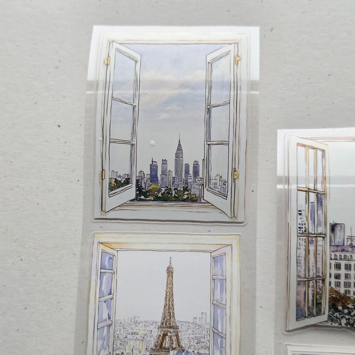 London Gifties Relaxing By The Holiday Windows 6cm Wide Kiss Cut Ink PET Tape