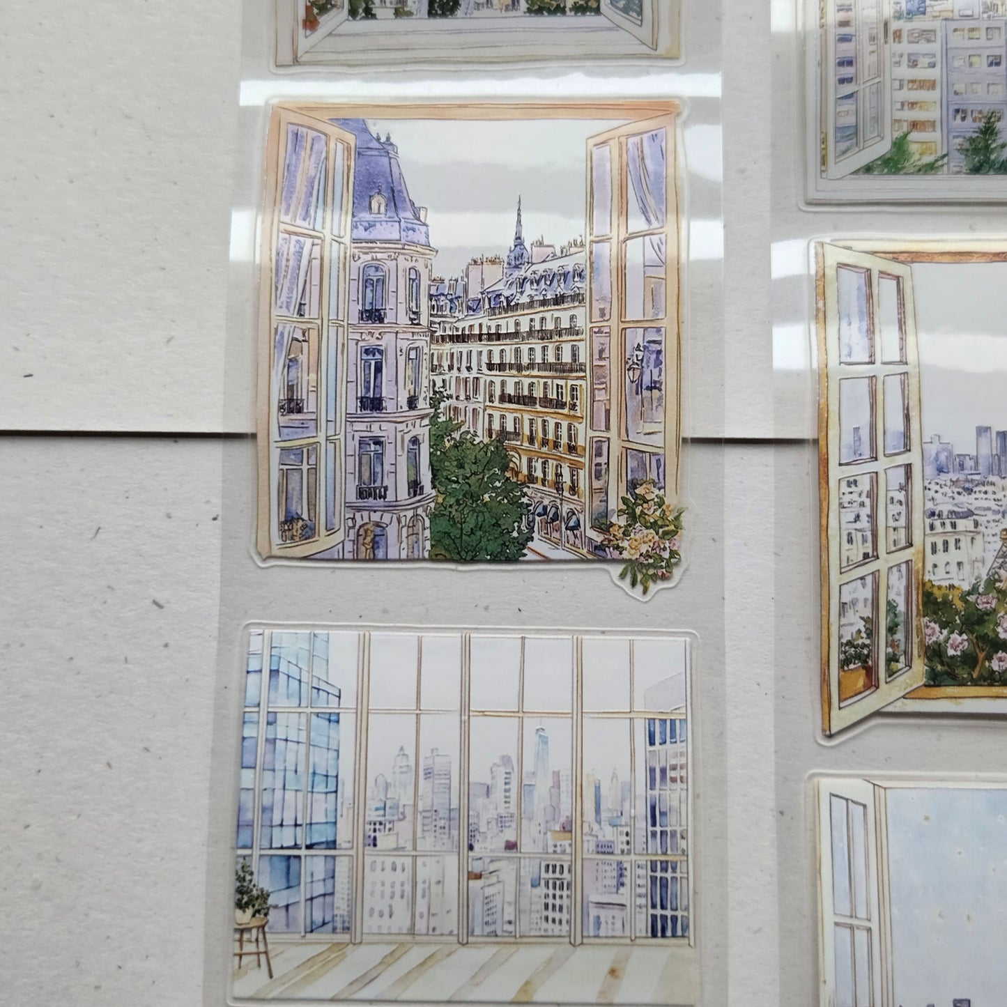 London Gifties Relaxing By The Holiday Windows 6cm Wide Kiss Cut Ink PET Tape