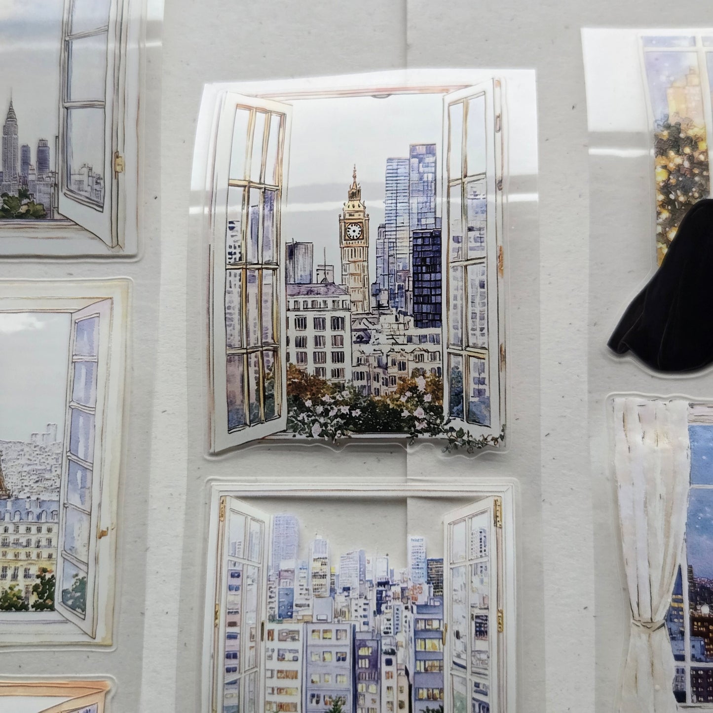 London Gifties Relaxing By The Holiday Windows 6cm Wide Kiss Cut Ink PET Tape