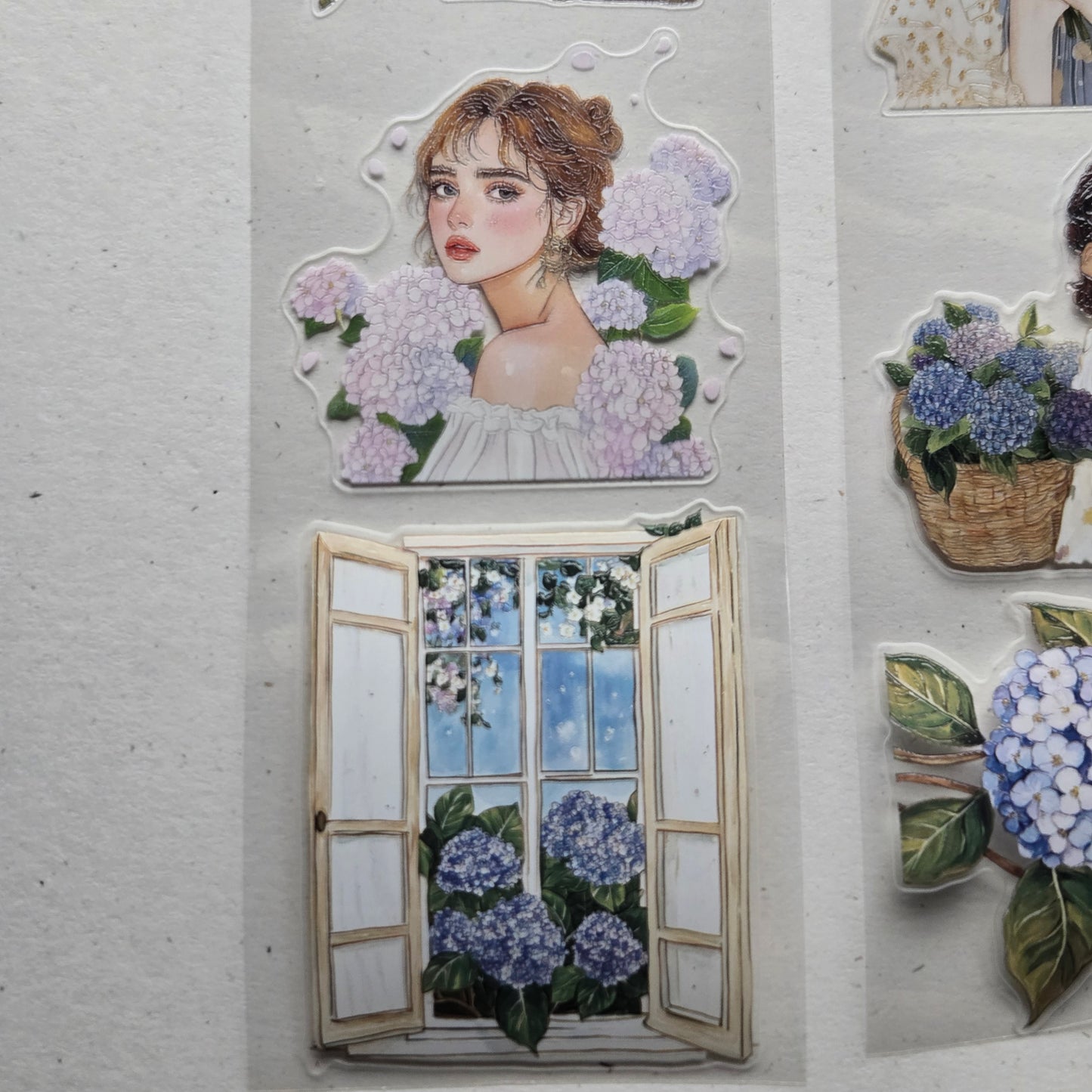 London Gifties Lost In The Scent Of Hydrangea 6cm Wide Kiss Cut Ink PET Tape