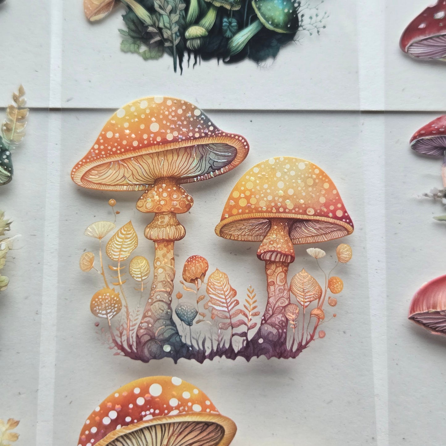 London Gifties A Mushroom Rainbow 6cm Wide Kiss Cut Ink PET Tape