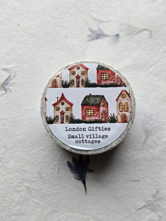 London Gifties Small village cottages 2cm wide foil washi tape