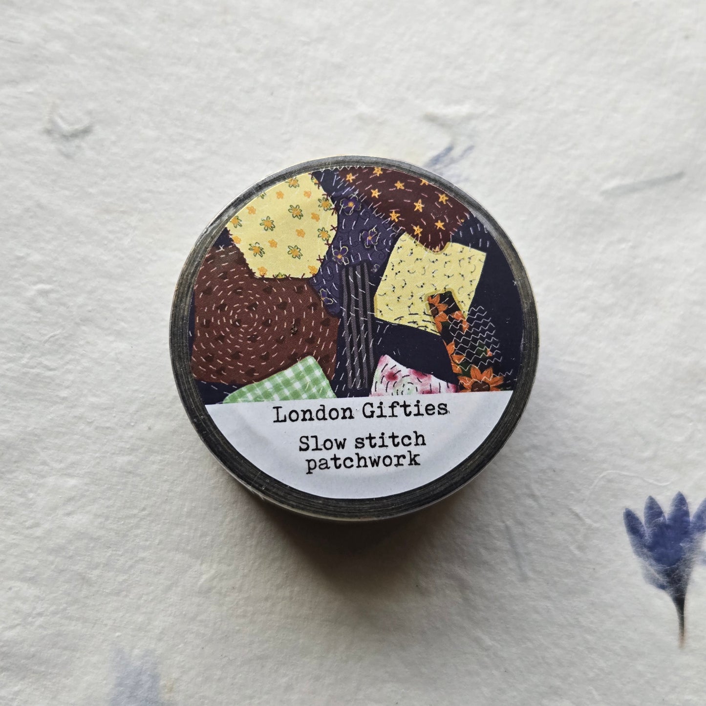 London Gifties Slow stitch patchwork 2cm wide foil washi tape