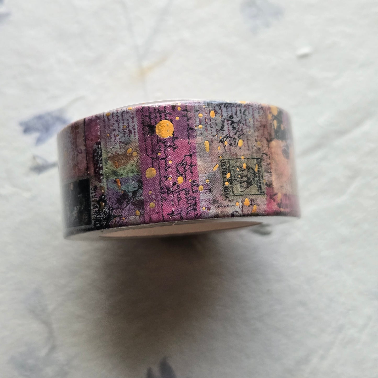 London Gifties Vintage Pink Postal Collage 2cm wide foil washi tape