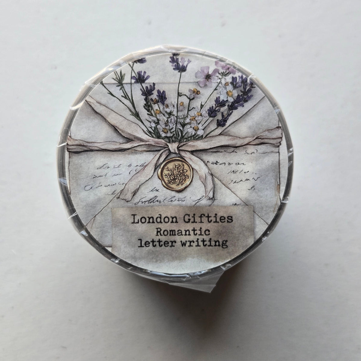 London Gifties Romantic Letter Writing 6cm Wide Kiss Cut Ink PET Tape