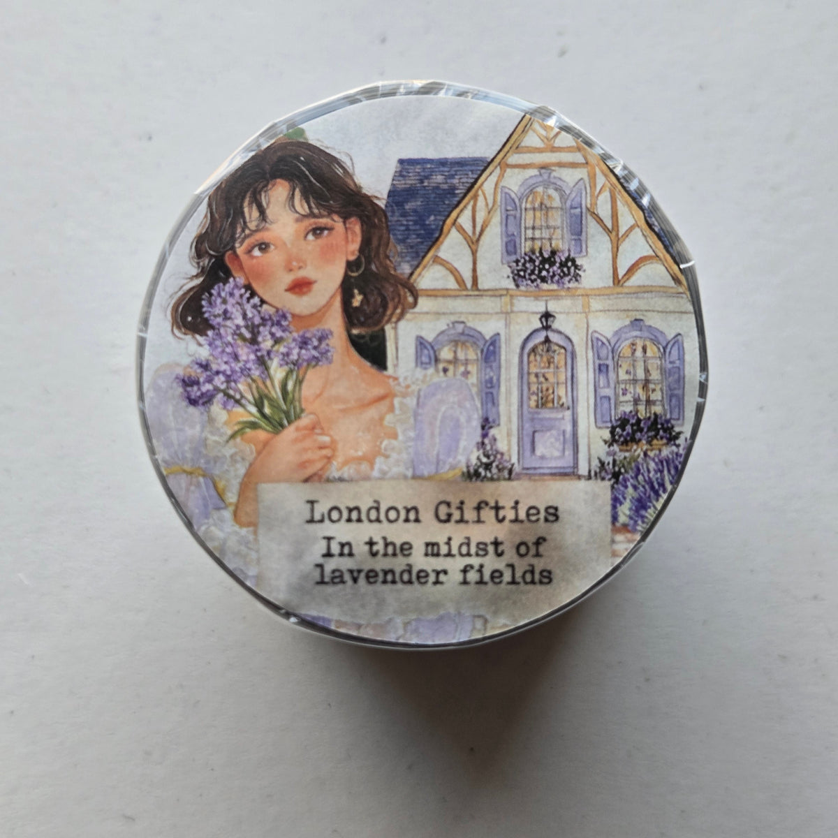 London Gifties In the Midst of Lavender Fields 6cm Wide Kiss Cut Ink PET Tape