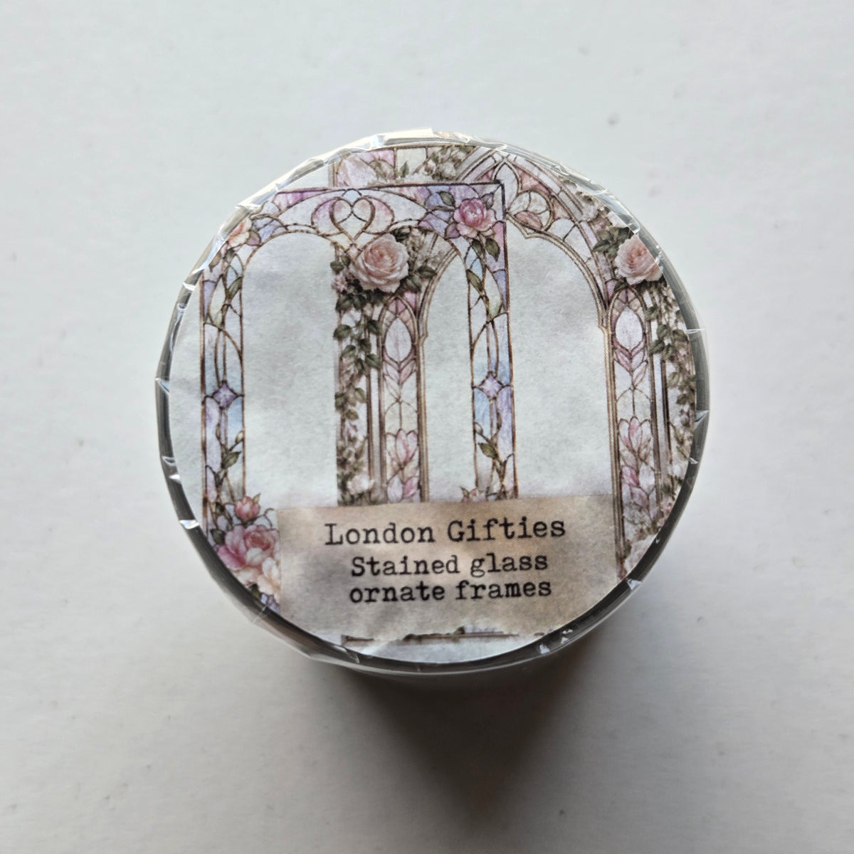 London Gifties Stained Glass Ornate Frames 8cm Wide Kiss Cut Ink PET Tape
