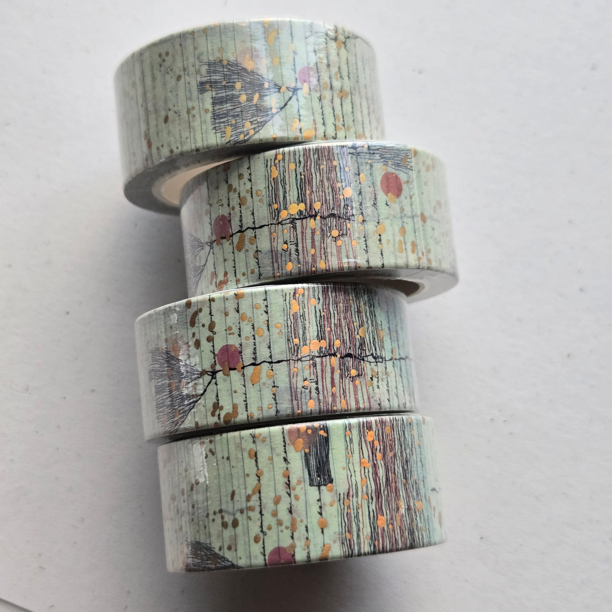 London Gifties Whimsy Town Collage Papers 2cm Washi Tape with Holographic Foil