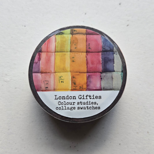 London Gifties Colour Studies, Collage Swatches 2cm Washi Tape with Holographic Foil