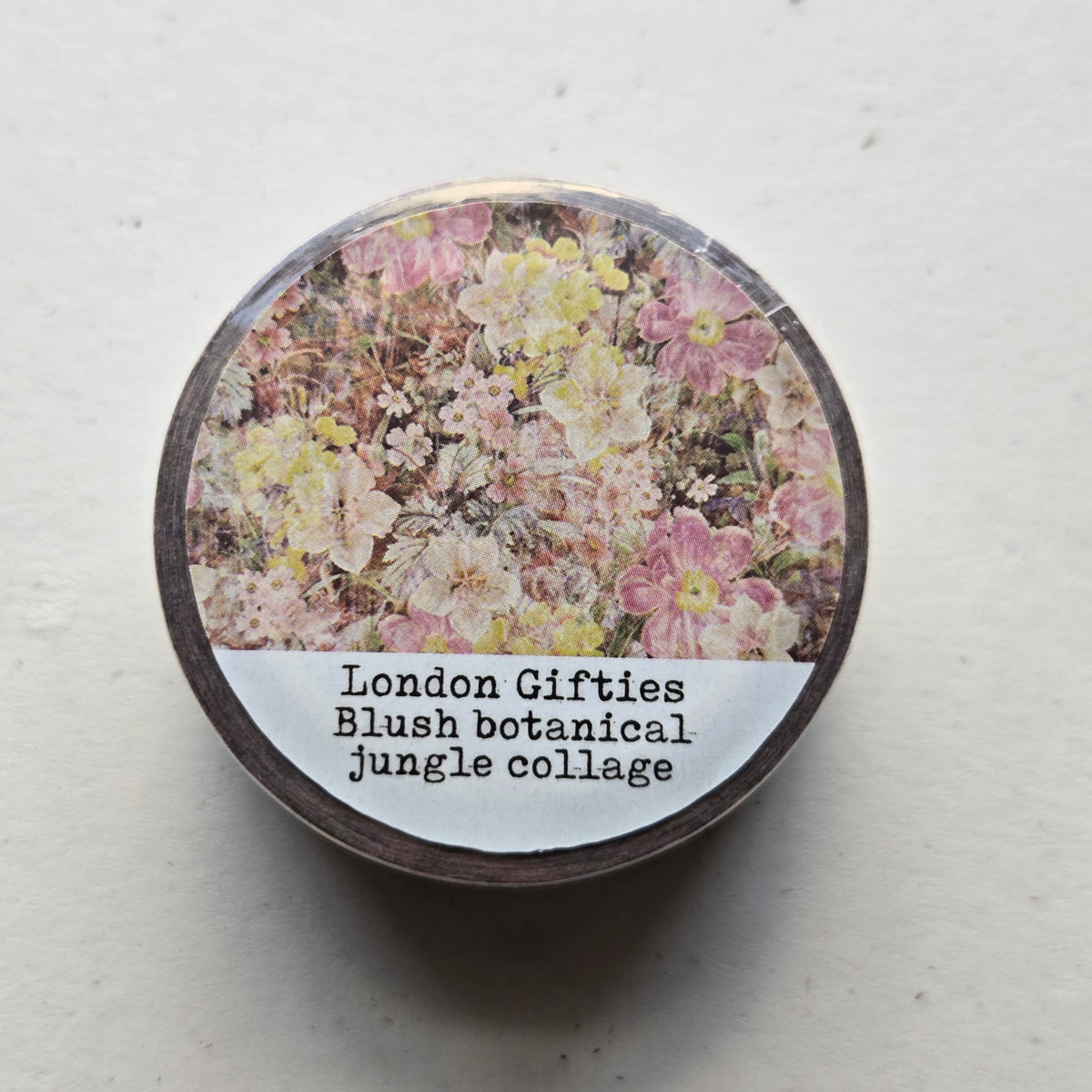 London Gifties Blush Botanical Jungle Collage 2cm Washi Tape with Holographic Foil