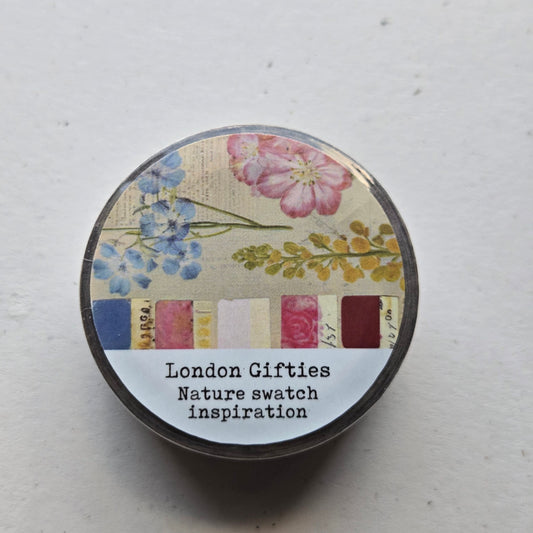 London Gifties Nature Swatch Inspiration 2cm Washi Tape with Holographic Foil