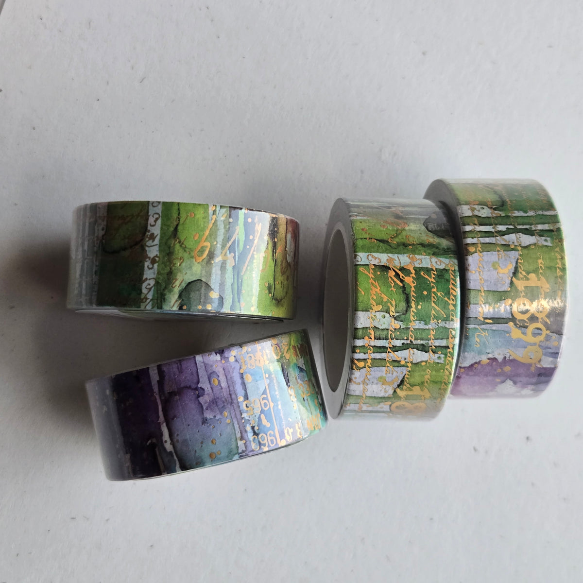 London Gifties Watercolour Drip Drips 2cm Washi Tape with Holographic Foil