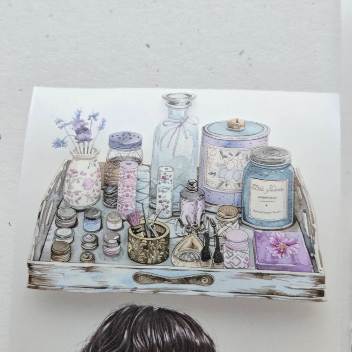 London Gifites Soft Purple Vintage Cottage 7cm wide PET tape